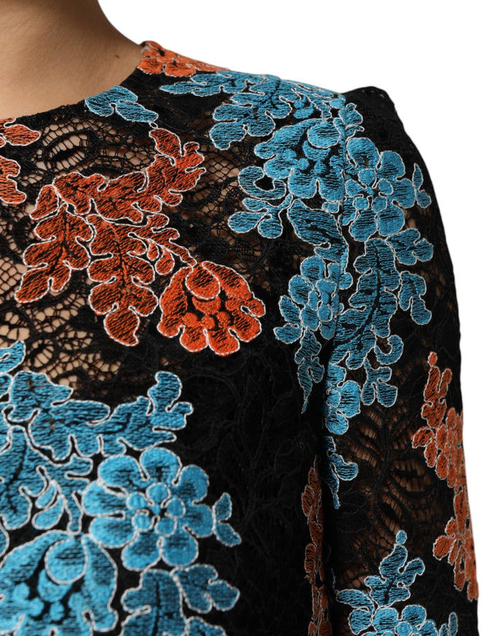 Dolce &amp; Gabbana Sample Sale Dolce &amp; Gabbana Multicolor Floral Embroidery Shift Mini Dress - | Designer outlet