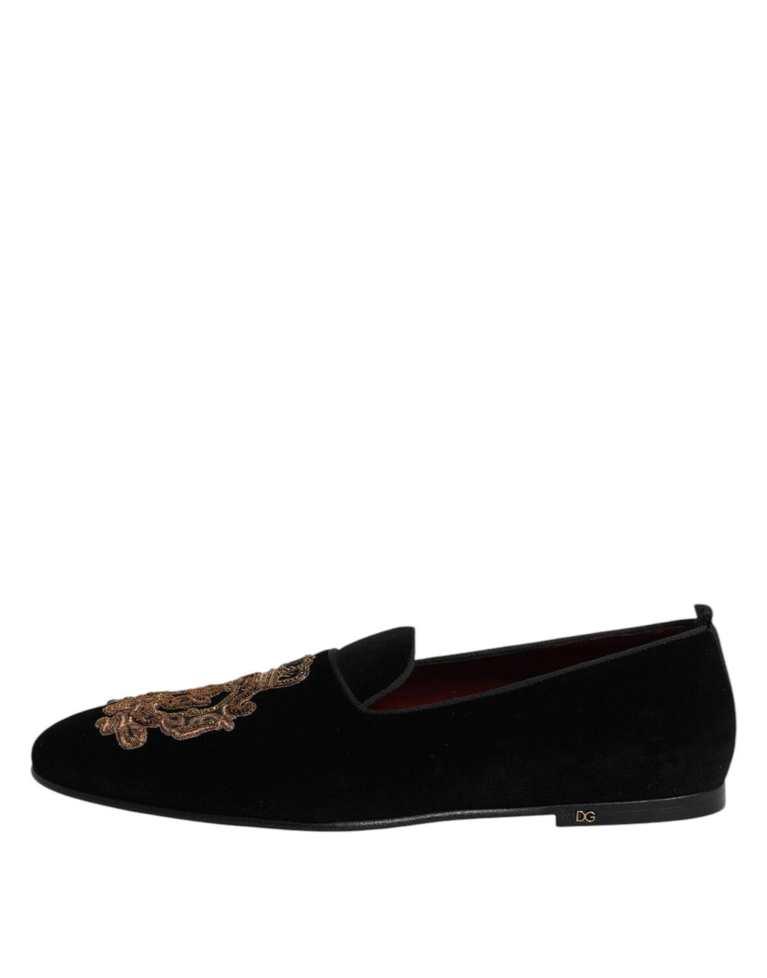 Dolce &amp; Gabbana Sample Sale Dolce &amp; Gabbana Black Velvet Gold Crown Mens Loafers Shoes - | Designer outlet