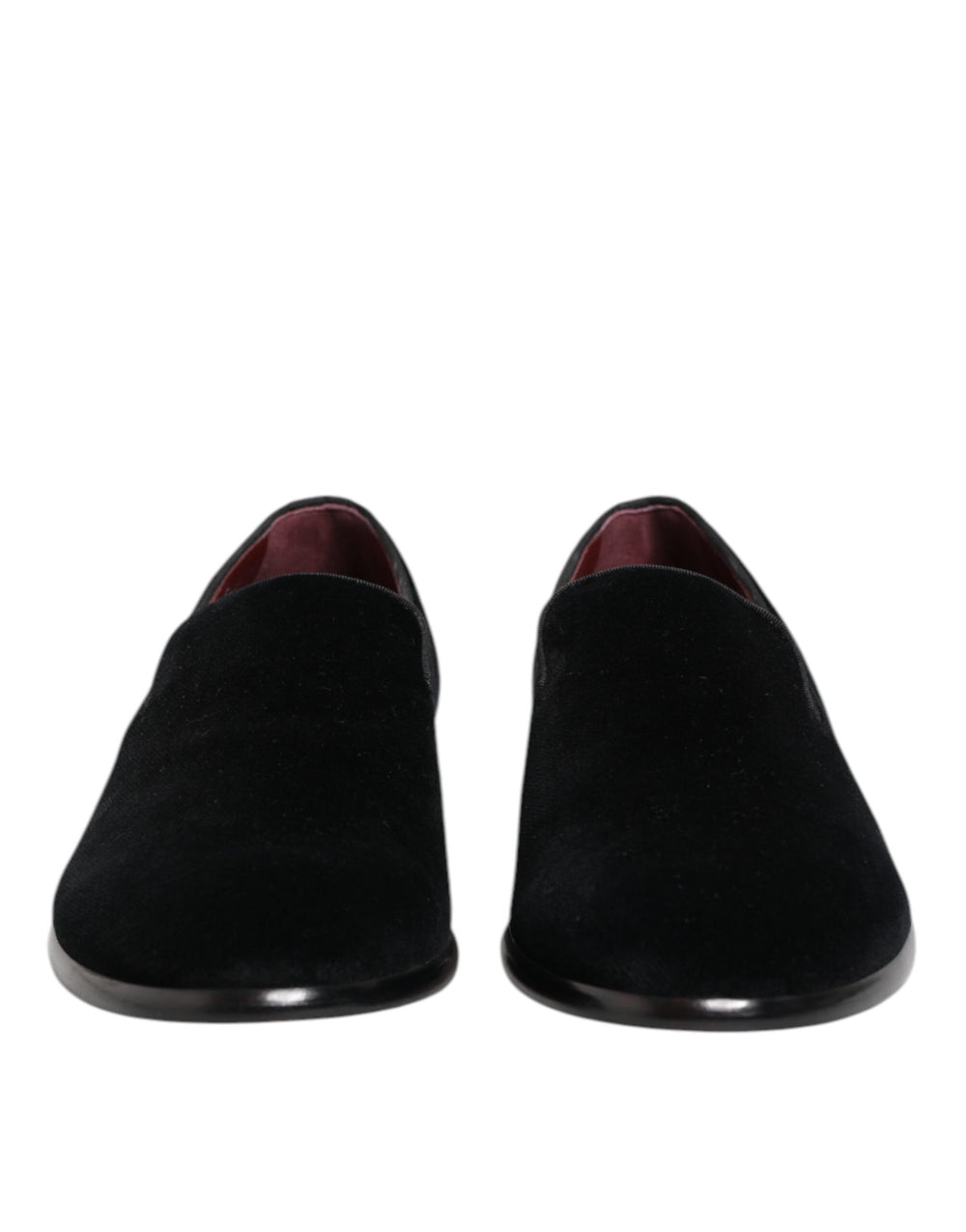 Dolce & Gabbana Black Velvet Loafers Formal Men Dress Shoes by Dolce & Gabbana outlet now on sale