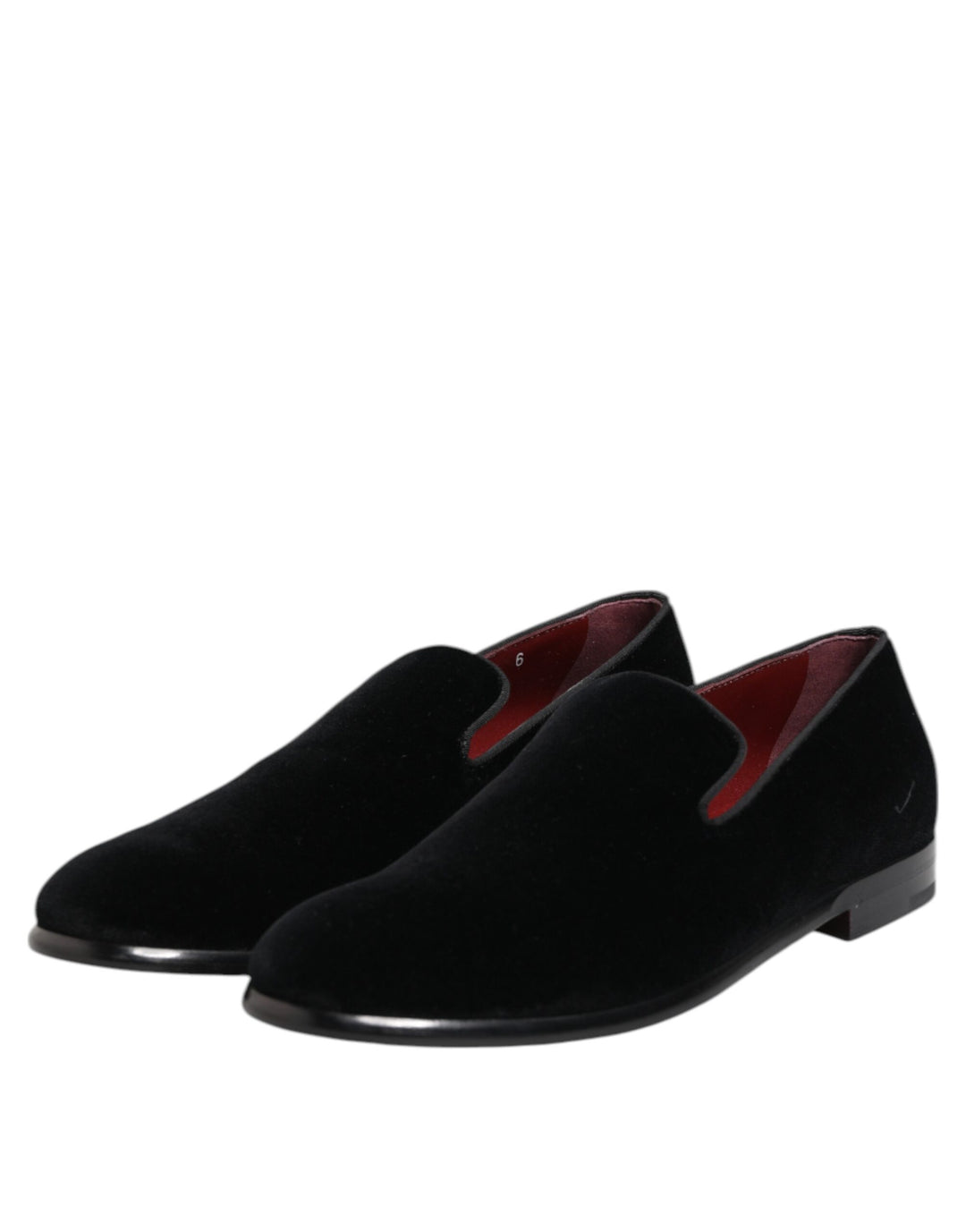 Dolce & Gabbana Black Velvet Loafers Formal Men Dress Shoes by Dolce & Gabbana outlet now on sale