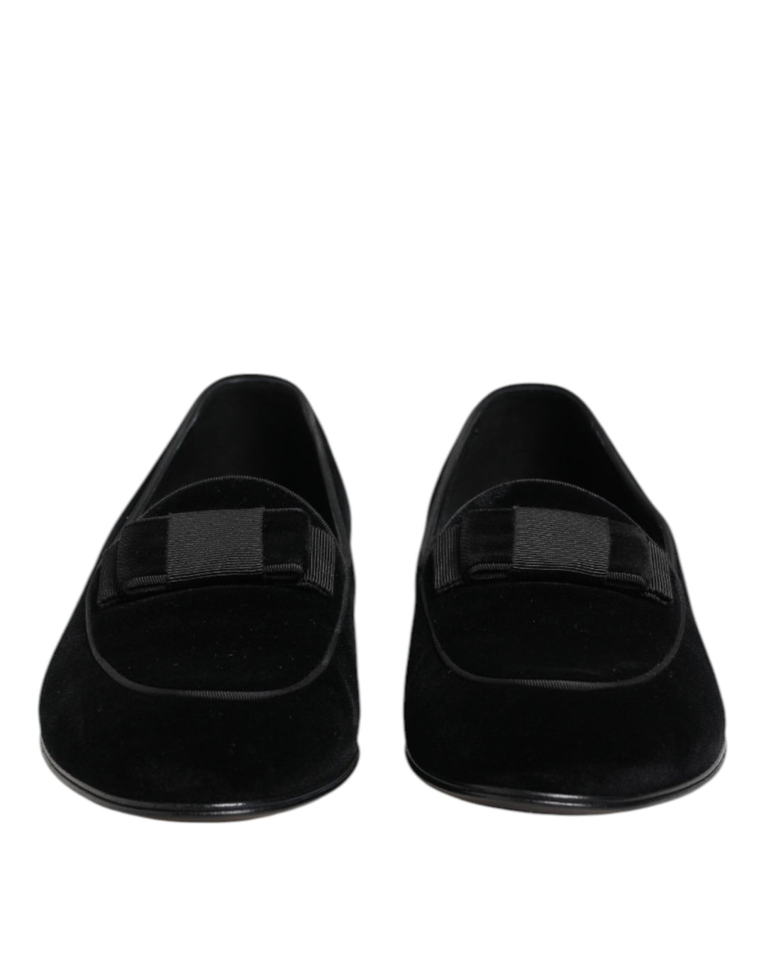 Dolce &amp; Gabbana Black Velvet Loafers Formal Men Dress Shoes by Dolce &amp; Gabbana outlet now on sale
