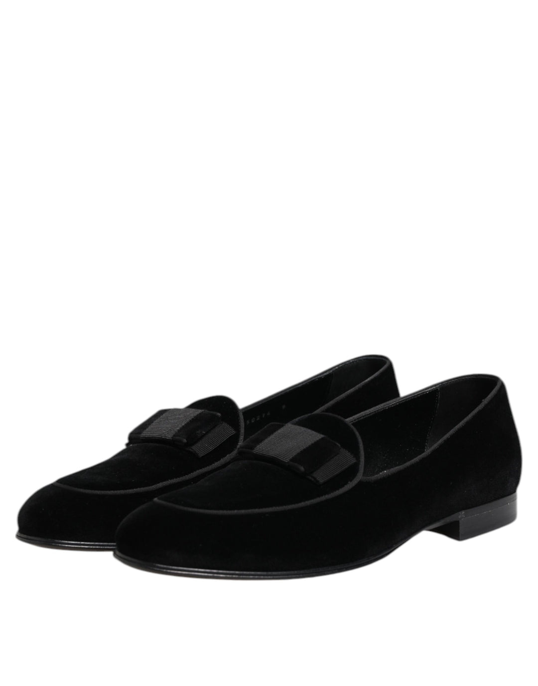 Dolce &amp; Gabbana Black Velvet Loafers Formal Men Dress Shoes by Dolce &amp; Gabbana outlet now on sale