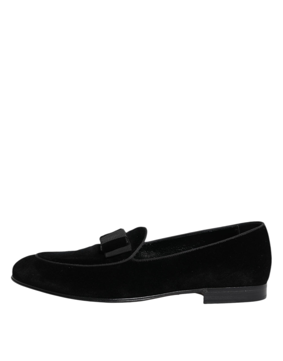 Dolce &amp; Gabbana Black Velvet Loafers Formal Men Dress Shoes by Dolce &amp; Gabbana outlet now on sale