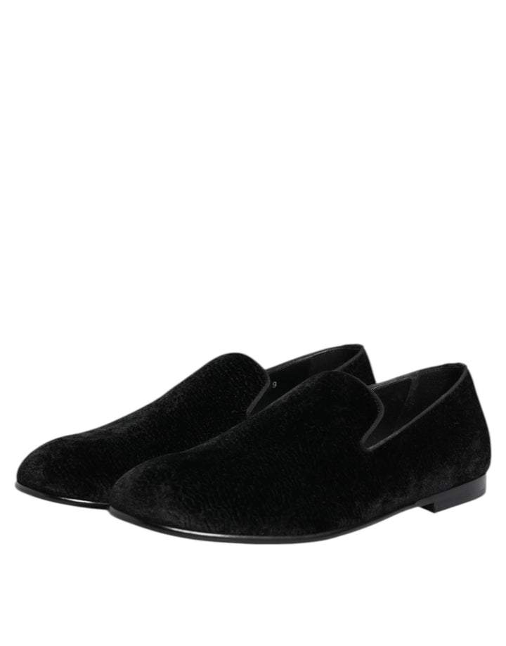 Dolce &amp; Gabbana Sample Sale Dolce &amp; Gabbana Black Jacquard Loafers Formal Men Dress Shoes - | Designer outlet