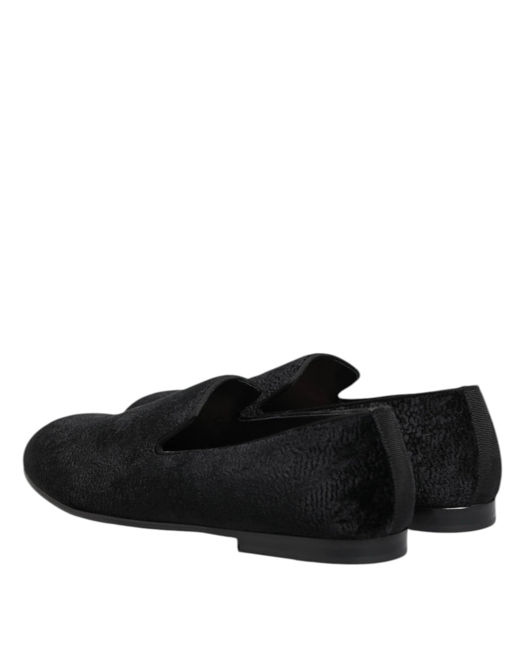 Dolce &amp; Gabbana Sample Sale Dolce &amp; Gabbana Black Jacquard Loafers Formal Men Dress Shoes - | Designer outlet