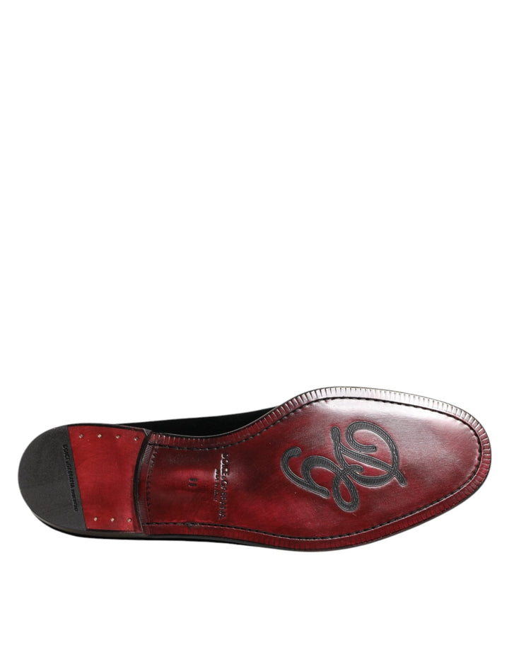 Dolce &amp; Gabbana Sample Sale Dolce &amp; Gabbana Black Velvet Slip On Loafers Men Formal Shoes - | Designer outlet