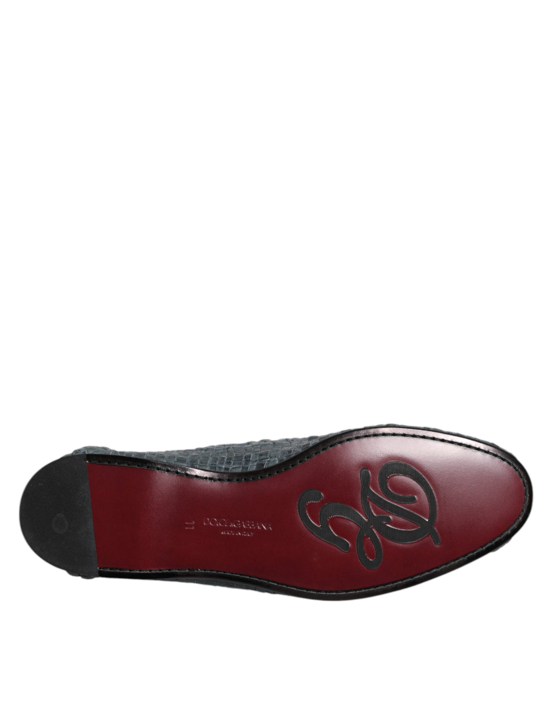 Dolce & Gabbana Blue Woven Raffia Slip On Loafers Shoes by Dolce & Gabbana outlet now on sale