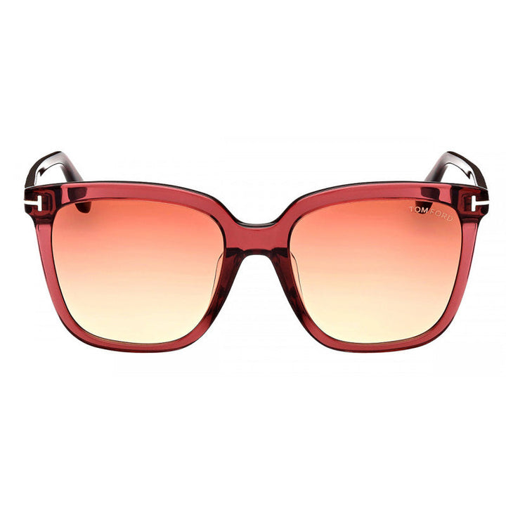 Tom Ford Square Full Rim, with a Shiny Bordeaux frame and Gradient Bordeaux lens.