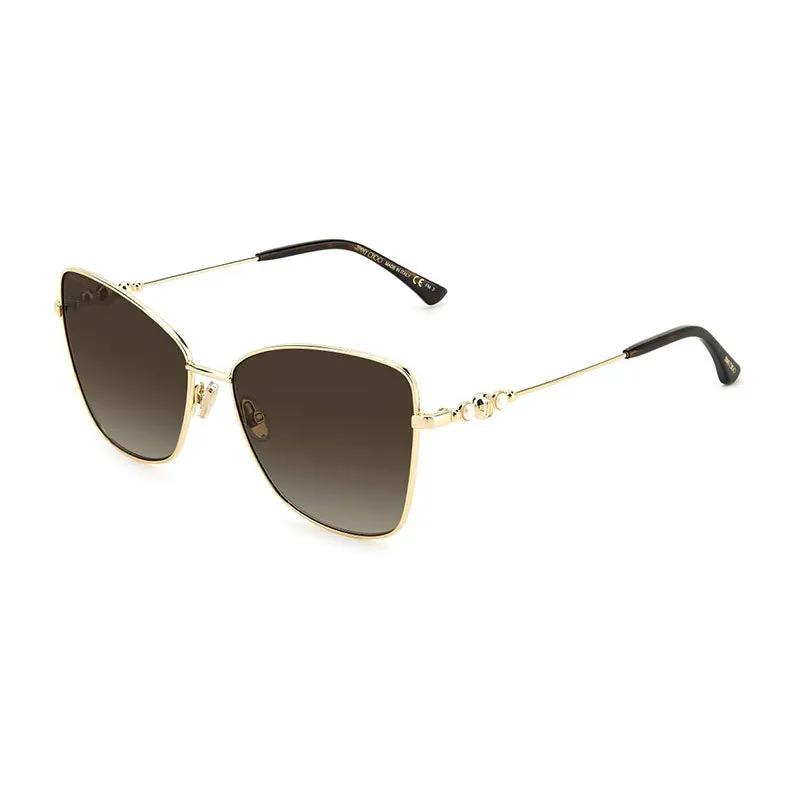 Jimmy Choo Sample Sale | Jimmy Choo Sunglasses Butterfly Full Rim, Gold Frame And Brown Gradient Lens Teso/s0000Ha - Butterfly Sunglasses | Designer outlet