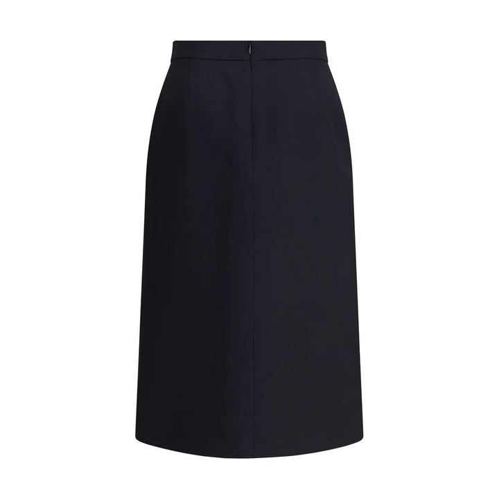 Valentino Garavani Black Wool Oves Aries Midi Skirt