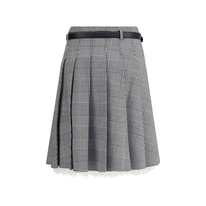 Self-Portrait Prince of Wales print Miniskirt