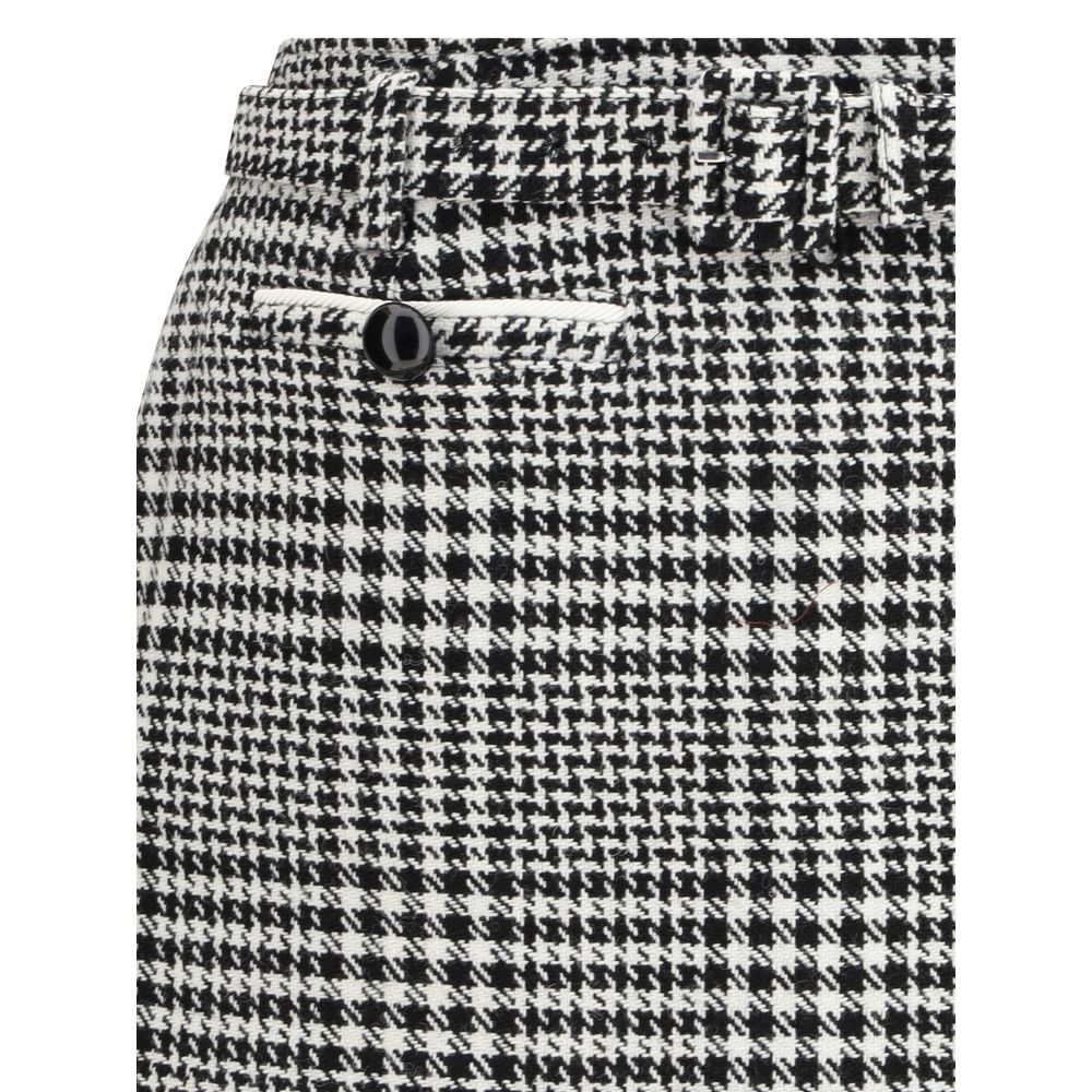 【関税&送料込】Self-Portrait Houndstooth Skirt-Pants Self-Portrait Houndstooth wool Pants-skirt | Luxury Designer