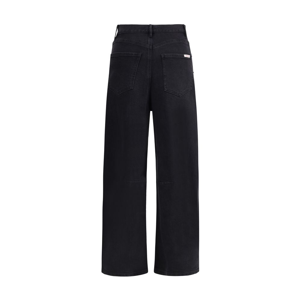 デニム・ジーパン Self-Portrait Barrel Leg Jeans Blue Embellished Barrel Leg Jeans – self-portrait-US