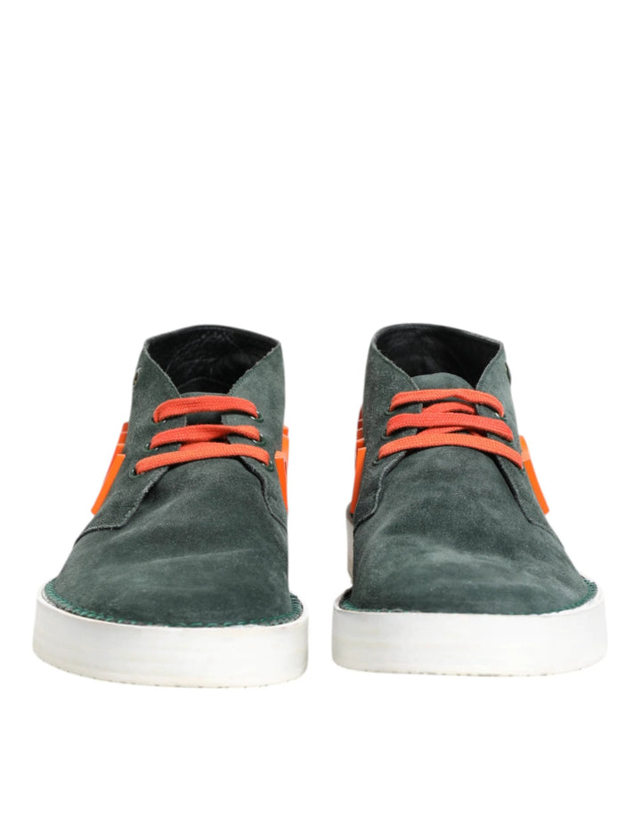 Dolce &amp; Gabbana Sample Sale Dolce &amp; Gabbana Green Derby Logo Casual Men Sneakers Shoes - | Designer outlet