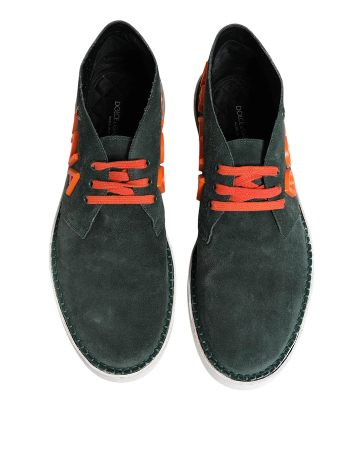 Dolce &amp; Gabbana Sample Sale Dolce &amp; Gabbana Green Derby Logo Casual Men Sneakers Shoes - | Designer outlet