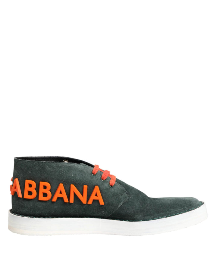 Dolce &amp; Gabbana Sample Sale Dolce &amp; Gabbana Green Derby Logo Casual Men Sneakers Shoes - | Designer outlet
