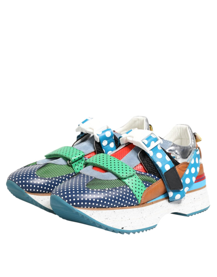 Dolce &amp; Gabbana Multicolor Leather Low Top Sneakers Shoes by Dolce &amp; Gabbana outlet now on sale