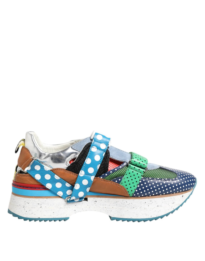 Dolce &amp; Gabbana Multicolor Leather Low Top Sneakers Shoes by Dolce &amp; Gabbana outlet now on sale