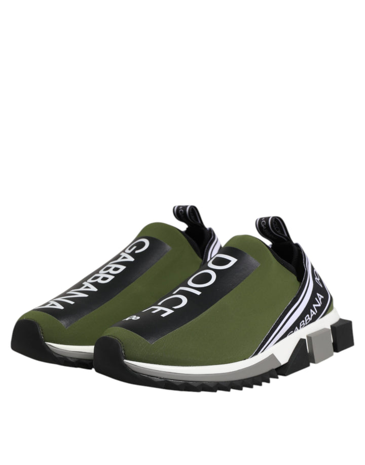 Dolce &amp; Gabbana Green Logo Low Top Sorrento Men Sneakers Shoes by Dolce &amp; Gabbana outlet now on sale