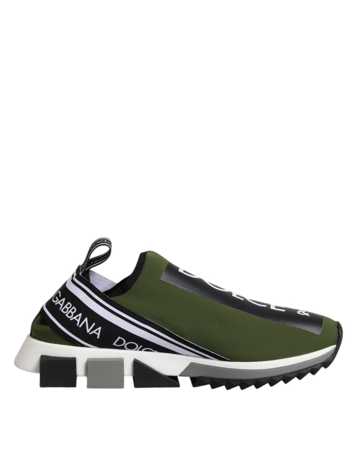 Dolce &amp; Gabbana Green Logo Low Top Sorrento Men Sneakers Shoes by Dolce &amp; Gabbana outlet now on sale