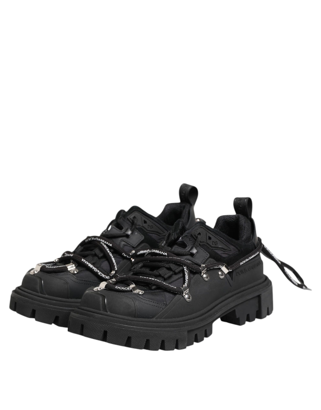 Dolce &amp; Gabbana Sample Sale Dolce &amp; Gabbana Black Low Top Lace Up Trekking Sneakers Shoes - | Designer outlet