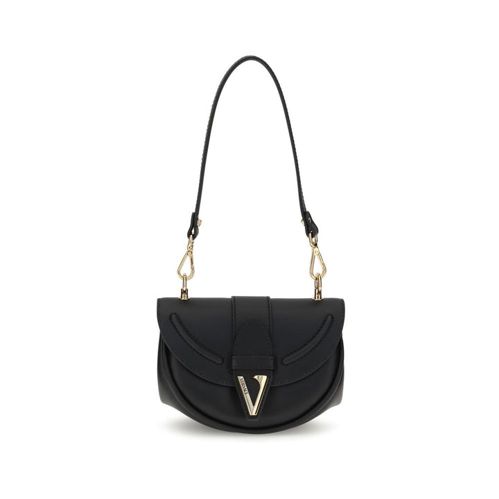 Versace Black Calf Leather Bos Taurus Shoulder Bag