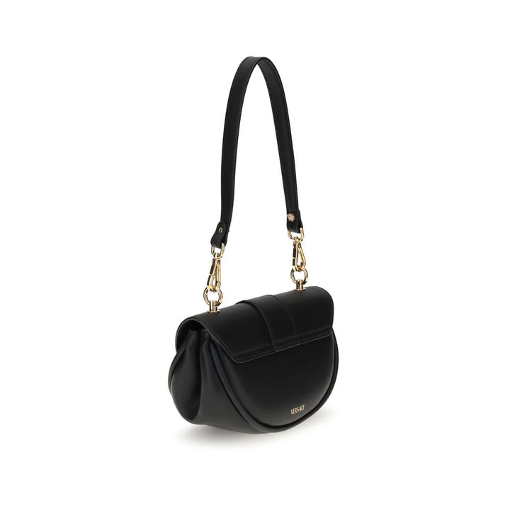 Versace Black Calf Leather Bos Taurus Shoulder Bag