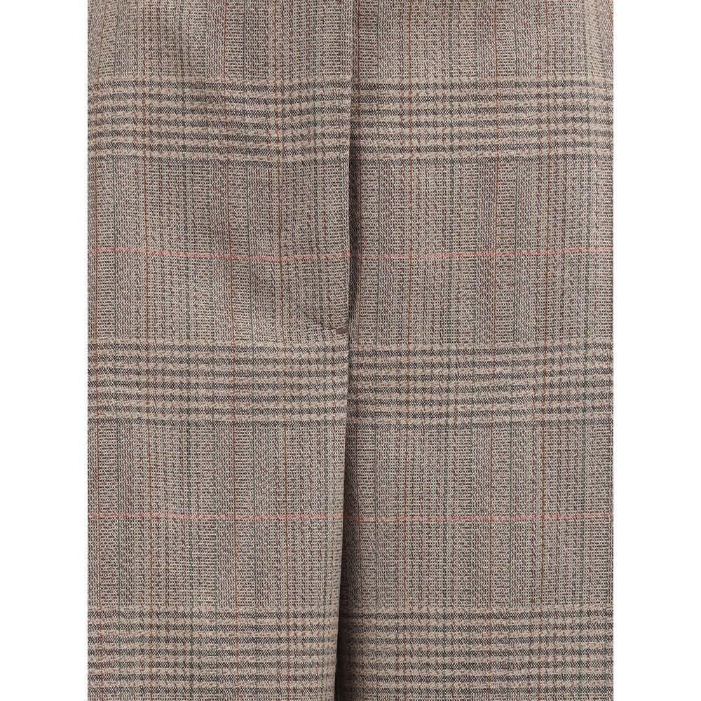 パンツ ROHE WIDE-LEG TROUSERS IN PRINCE OF WALES CHECK WOOL VALENTINO GARAVANI Prince of Wales checked wool wide-leg
