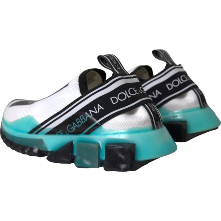 Dolce &amp; Gabbana Sample Sale Dolce &amp; Gabbana Black White Blue Slip On Sorrento Sneakers - | Designer outlet