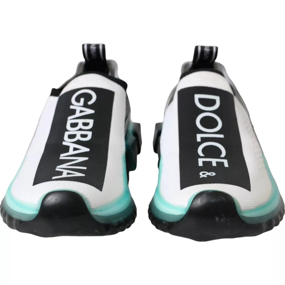 Dolce &amp; Gabbana Sample Sale Dolce &amp; Gabbana Black White Blue Slip On Sorrento Sneakers - | Designer outlet
