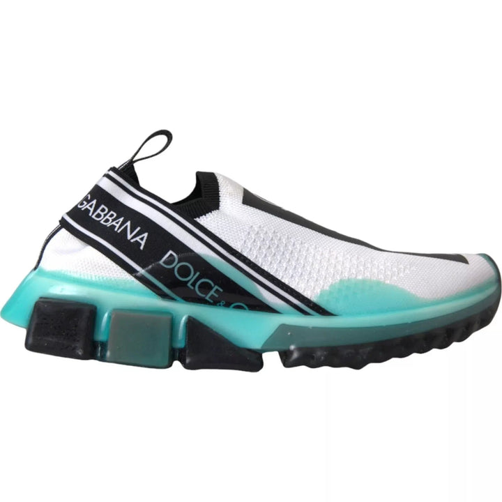 Dolce &amp; Gabbana Sample Sale Dolce &amp; Gabbana Black White Blue Slip On Sorrento Sneakers - | Designer outlet