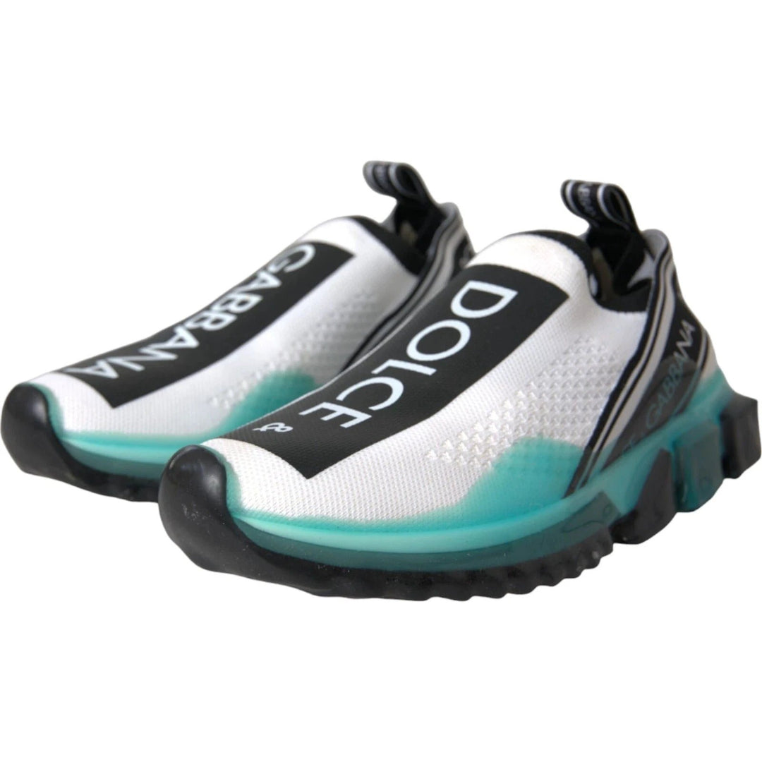 Dolce &amp; Gabbana Sample Sale Dolce &amp; Gabbana Black White Blue Slip On Sorrento Sneakers - | Designer outlet