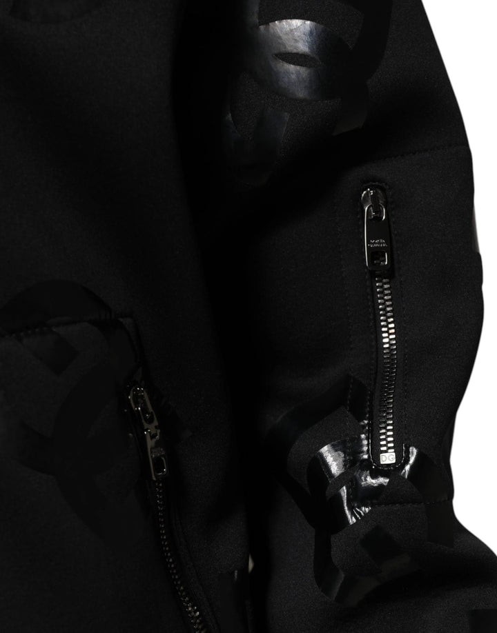 Dolce &amp; Gabbana Black Wool Logo DG Mania Men Bomber Jacket by Dolce &amp; Gabbana outlet now on sale