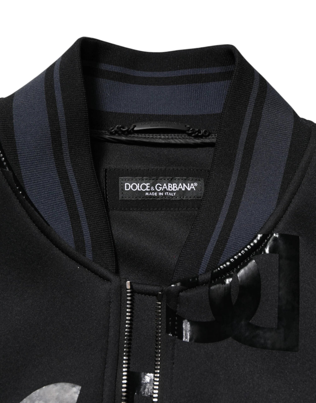 Dolce &amp; Gabbana Black Wool Logo DG Mania Men Bomber Jacket by Dolce &amp; Gabbana outlet now on sale