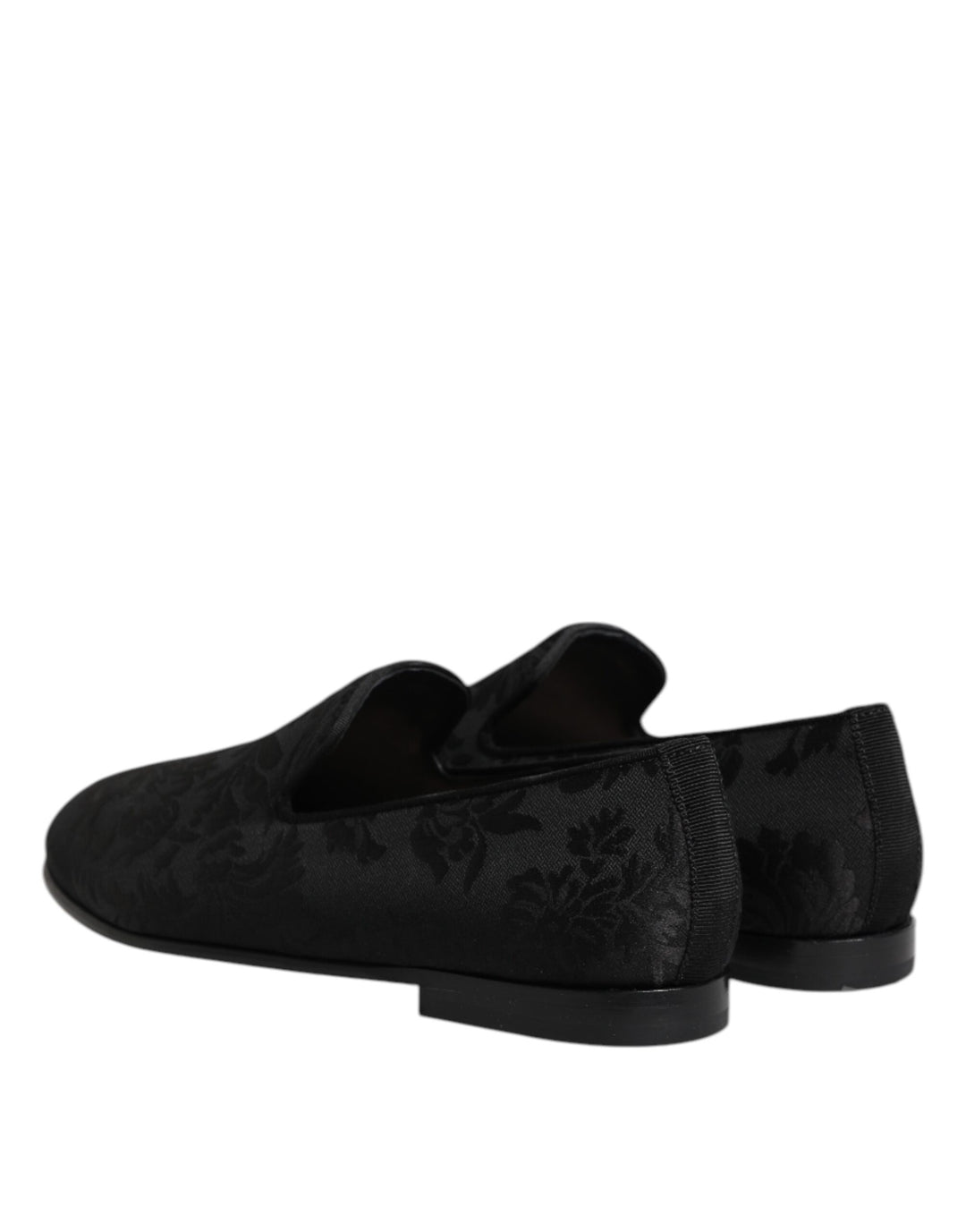 Dolce & Gabbana Black Floral Brocade Loafers Men Dress Shoes by Dolce & Gabbana outlet now on sale