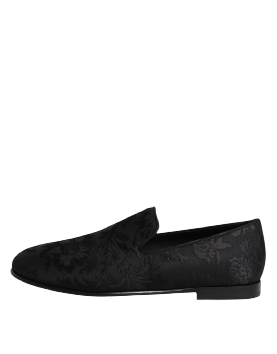 Dolce & Gabbana Black Floral Brocade Loafers Men Dress Shoes by Dolce & Gabbana outlet now on sale
