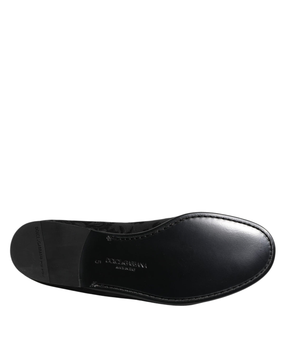 Dolce & Gabbana Black Floral Brocade Loafers Men Dress Shoes by Dolce & Gabbana outlet now on sale
