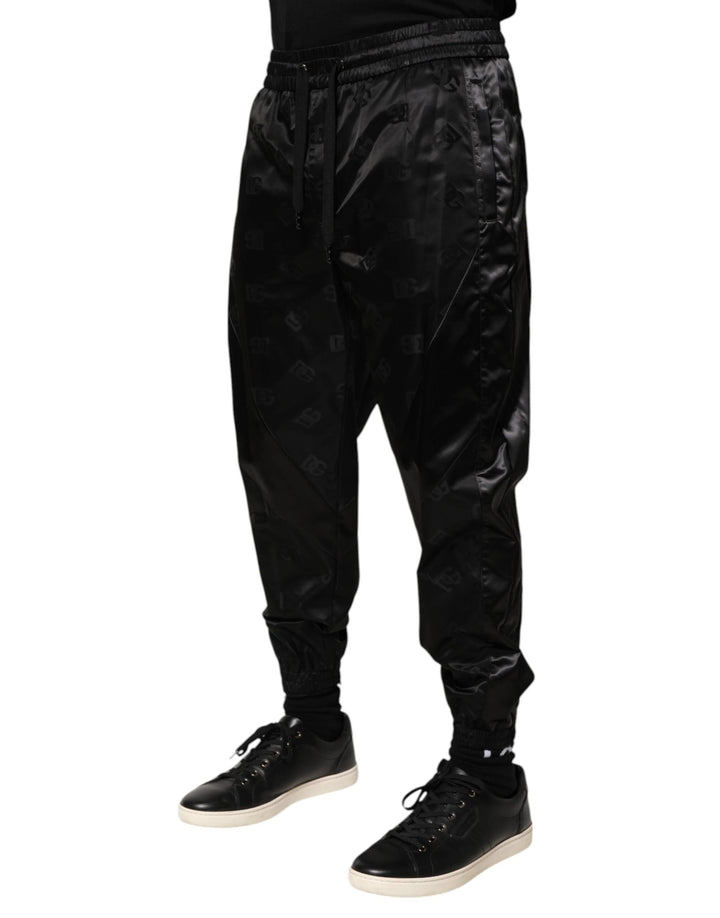 Dolce &amp; Gabbana Black Logo DG Print Men Jogger Sweatpants Pants by Dolce &amp; Gabbana outlet now on sale