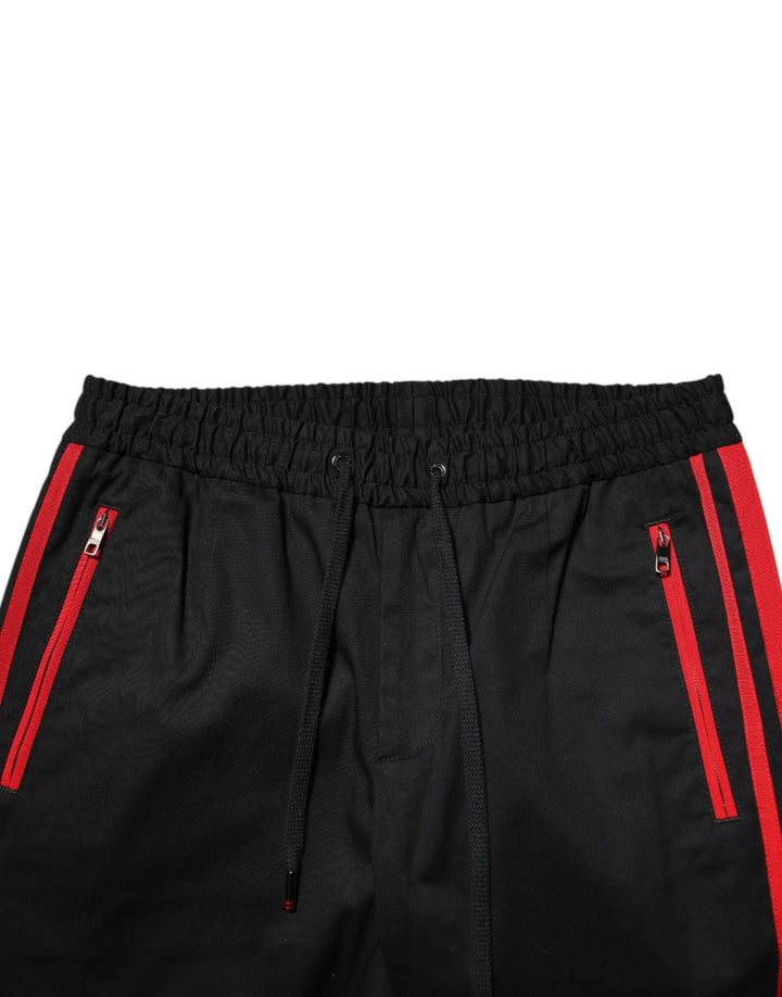 Dolce &amp; Gabbana Red Stripe Cotton Logo Jogger Sweatpants Pants by Dolce &amp; Gabbana outlet now on sale