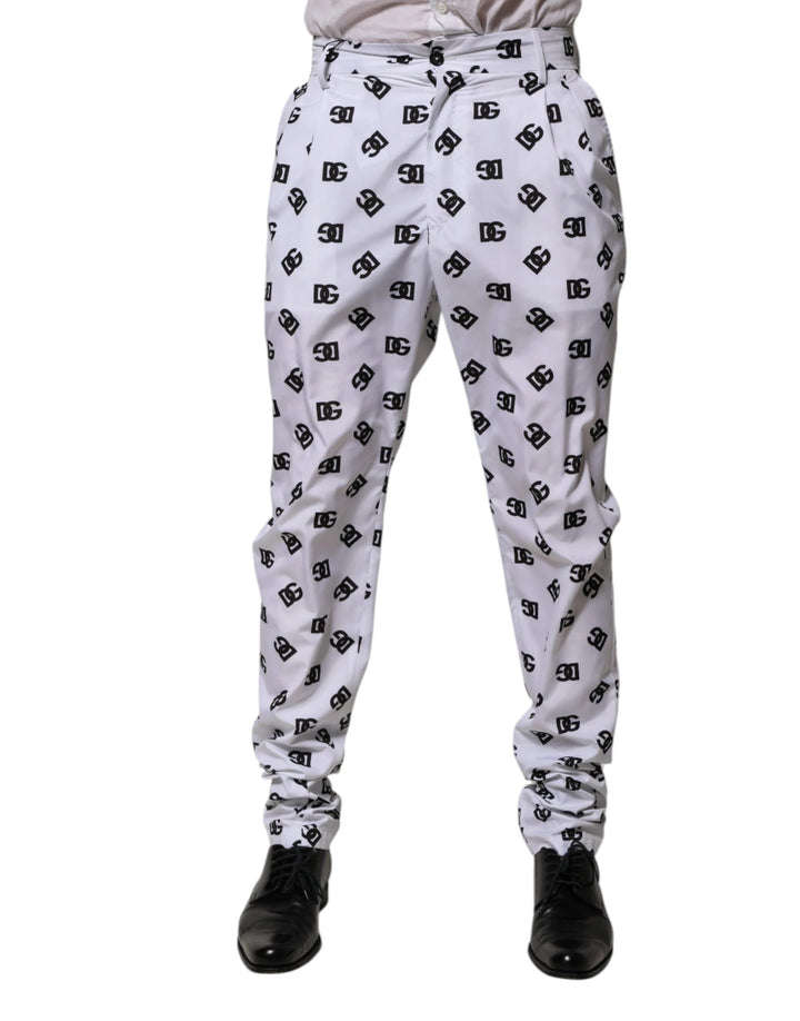 Dolce &amp; Gabbana White Logo Cotton Skinny Denim Trouser Pants by Dolce &amp; Gabbana outlet now on sale