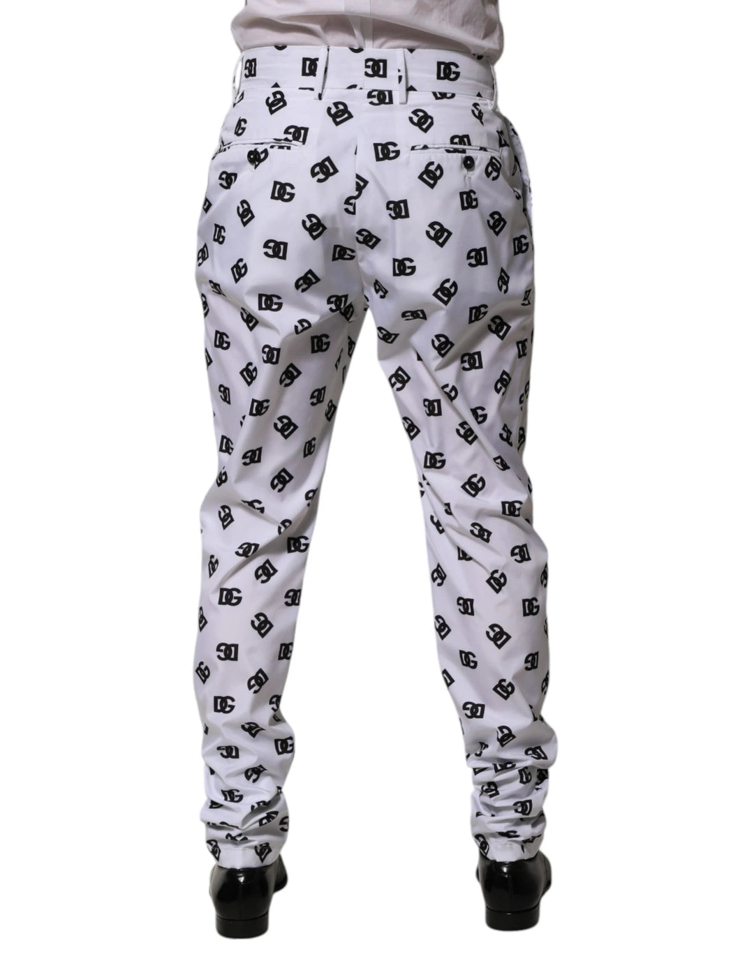 Dolce &amp; Gabbana White Logo Cotton Skinny Denim Trouser Pants by Dolce &amp; Gabbana outlet now on sale