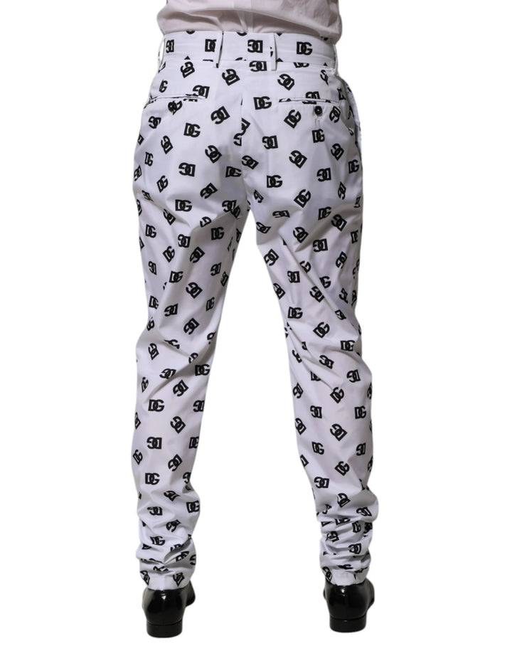 Dolce &amp; Gabbana White Logo Cotton Skinny Denim Trouser Pants by Dolce &amp; Gabbana outlet now on sale