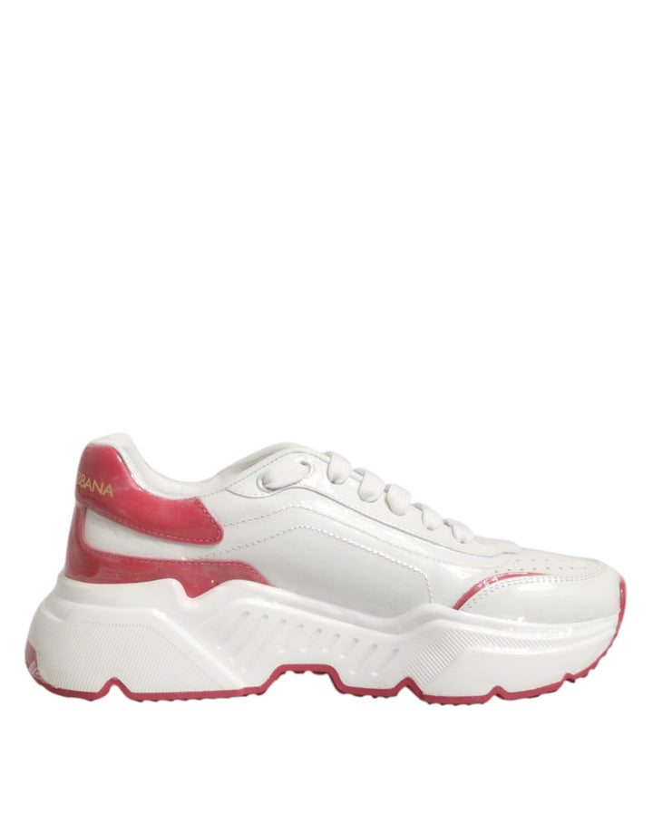 Dolce &amp; Gabbana White Pink Daymaster Low Top Sneakers Shoes by Dolce &amp; Gabbana outlet now on sale