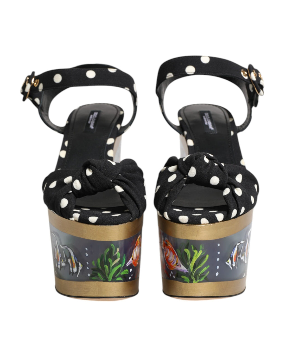 Dolce &amp; Gabbana Sample Sale Dolce &amp; Gabbana Multicolor Fish Polka Dot Wedge Sandals Shoes - | Designer outlet