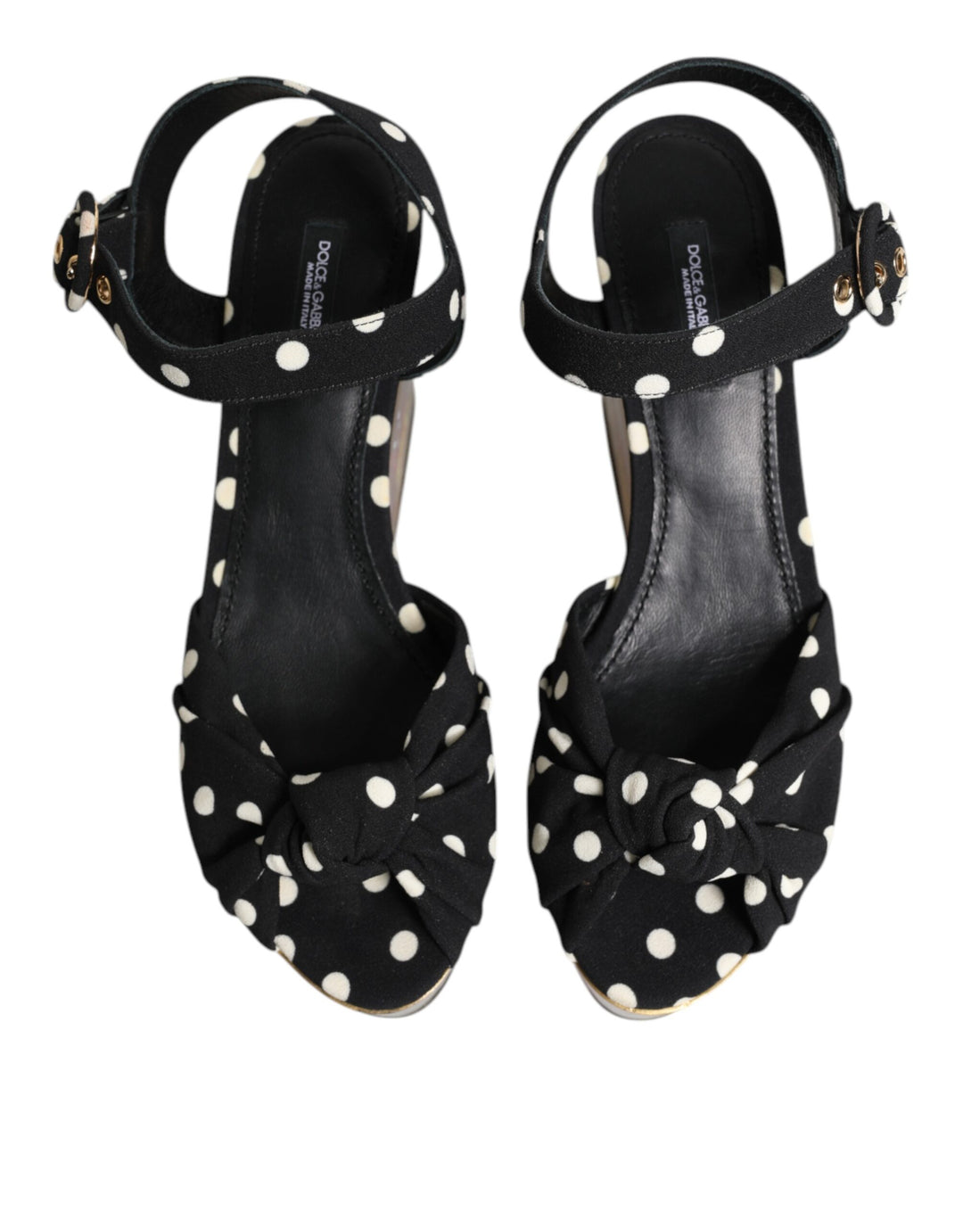 Dolce &amp; Gabbana Sample Sale Dolce &amp; Gabbana Multicolor Fish Polka Dot Wedge Sandals Shoes - | Designer outlet