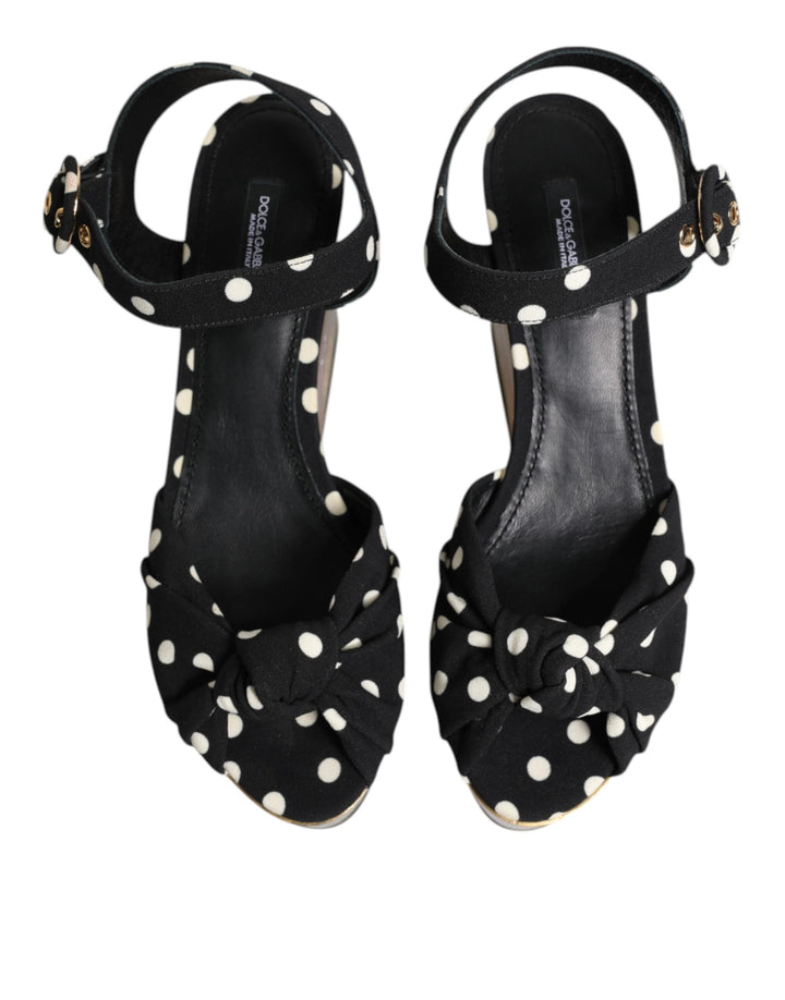 Dolce &amp; Gabbana Sample Sale Dolce &amp; Gabbana Multicolor Fish Polka Dot Wedge Sandals Shoes - | Designer outlet