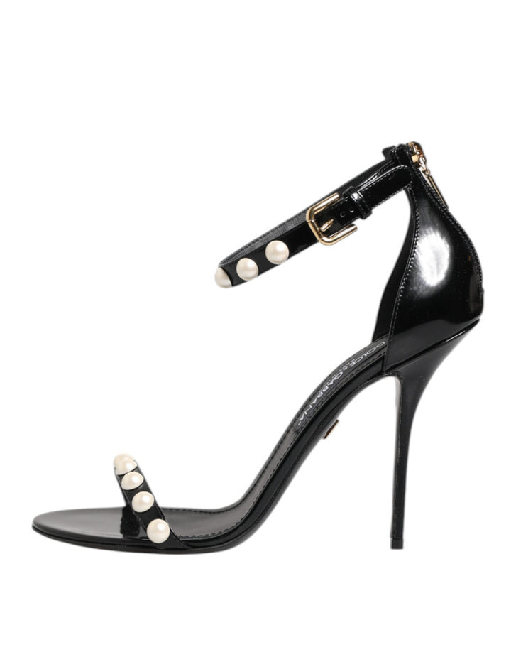 Dolce &amp; Gabbana Sample Sale Dolce &amp; Gabbana Black KEIRA Pearl Embellished Sandals Shoes - | Designer outlet