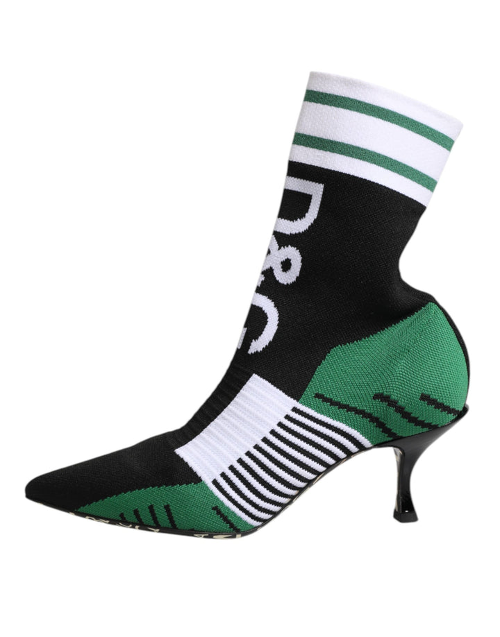 Dolce &amp; Gabbana Green Stretch Sock Style Ankle Boots Shoes by Dolce &amp; Gabbana outlet now on sale