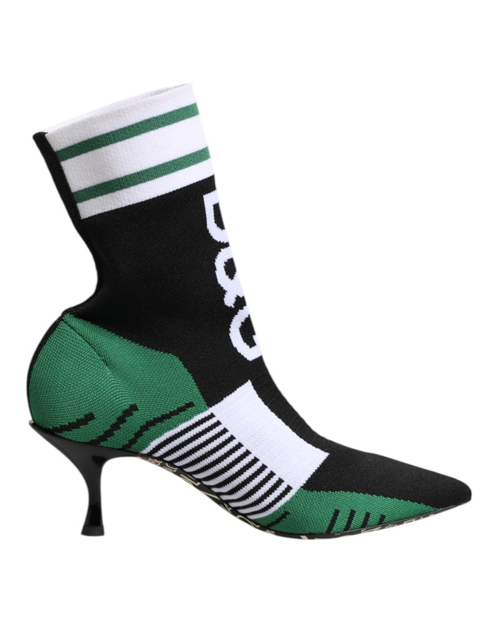 Dolce &amp; Gabbana Green Stretch Sock Style Ankle Boots Shoes by Dolce &amp; Gabbana outlet now on sale