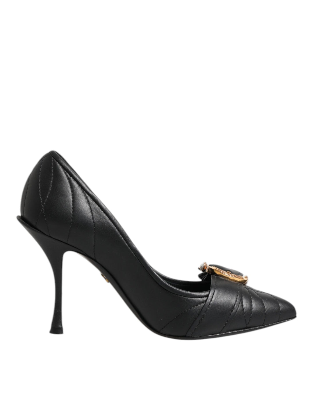 Dolce &amp; Gabbana Black Devotion Leather Heels Pumps Shoes by Dolce &amp; Gabbana outlet now on sale